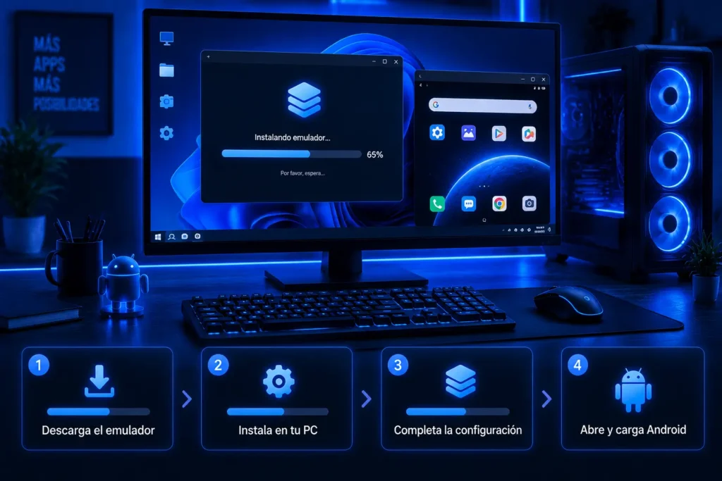 PC Instalación de un emulador Android en Windows para ejecutar Xuper TV en PC